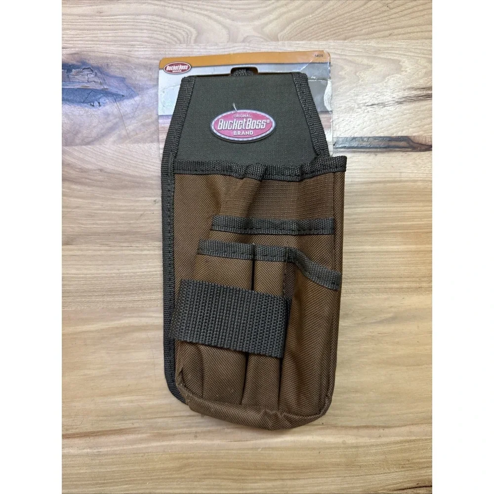 Bucket Boss 54170 Utility Pouch With Flap Fit, Polyester, 5 Pockets